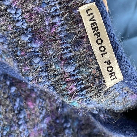 LIVERPOOL PORT Vintage Tweed Look Button Down Knit Sweater Blazer Jacket retro - Picture 3 of 5